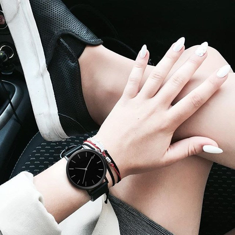 Casual Fashion Leather Ladies Watch