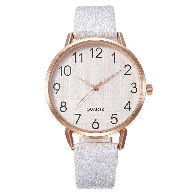 Fashionable Leather Wristwatch For Ladies