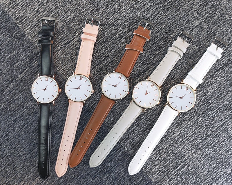 Casual Fashion Leather Ladies Watch