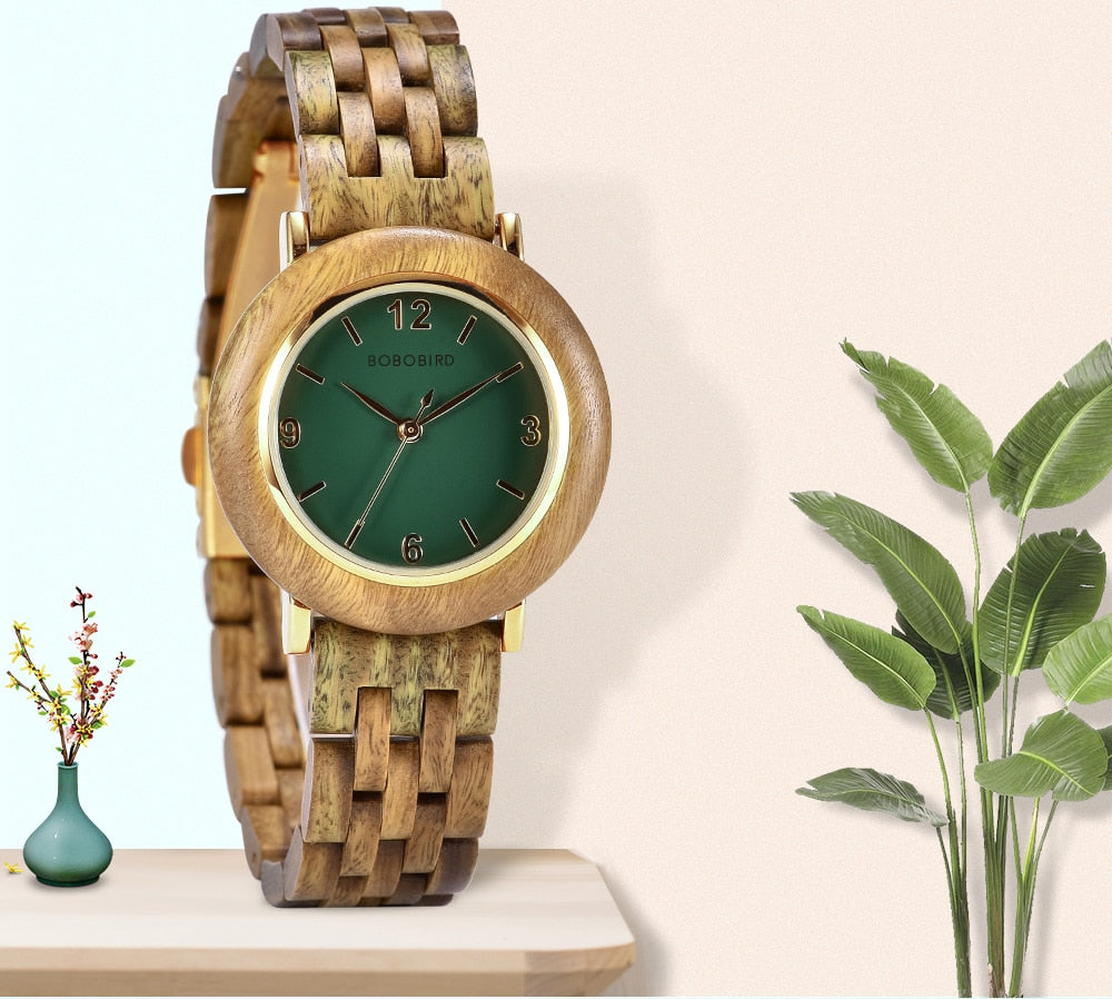 Light Wood Women Wrist Watch
