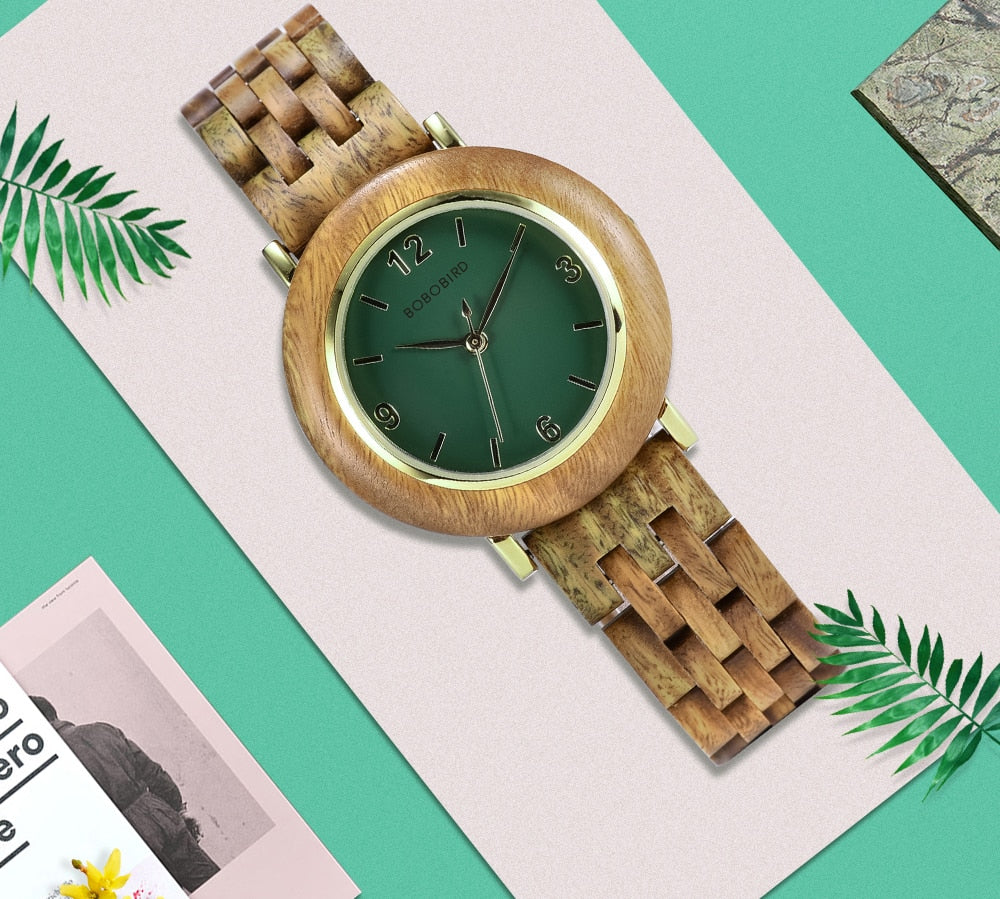 Light Wood Women Wrist Watch