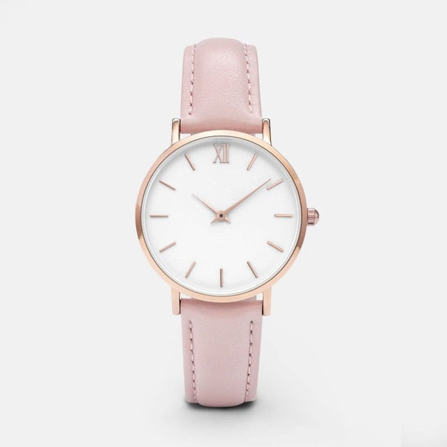 Casual Fashion Leather Ladies Watch