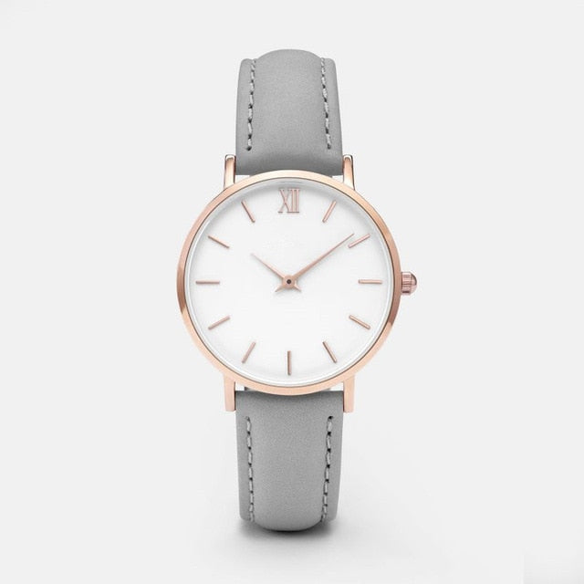 Casual Fashion Leather Ladies Watch