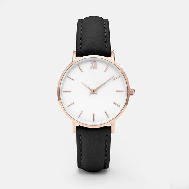 Casual Fashion Leather Ladies Watch