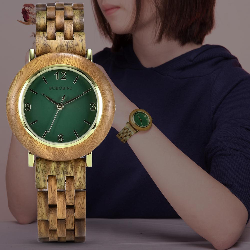 Light Wood Women Wrist Watch